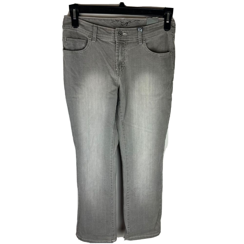 Chicos platinum gray denim womens jeans Quartz MS chicos 0 short NWT - Picture 1 of 12